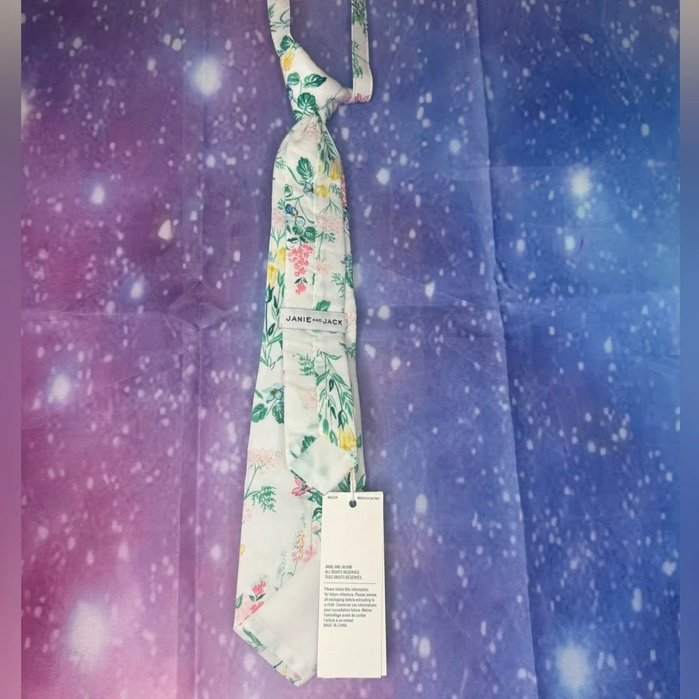 New Janie and Jack floral boys tie size 2 to 5 🛍